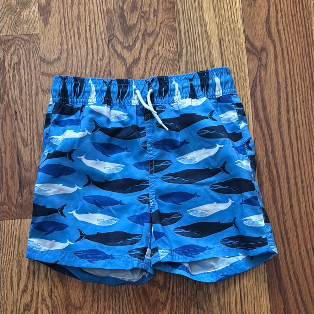 Jane and Jack Blue Whale Swim Shorts
